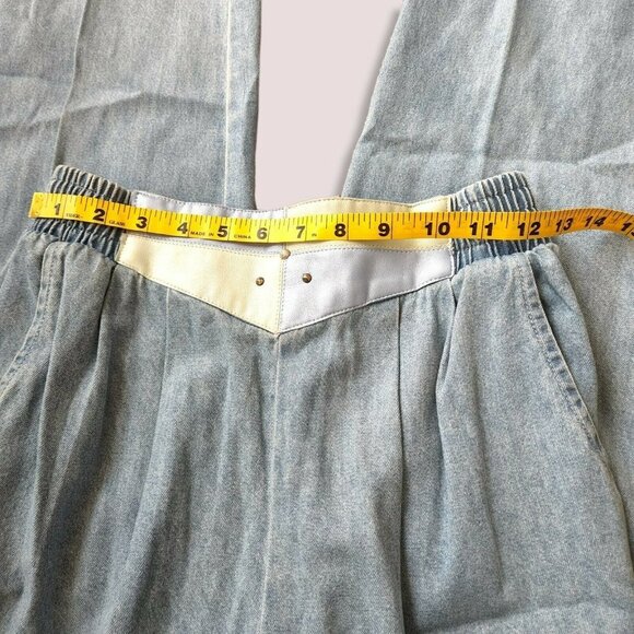 Vintage saint germain paris sz Small pants Womens Jeans Leather Patch Trousers‎ - Picture 7 of 11